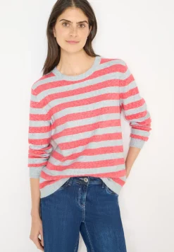 Gestreifter Melange Pullover