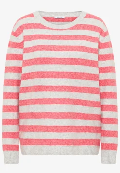 Gestreifter Melange Pullover