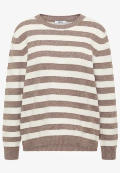 Gestreifter Melange Pullover