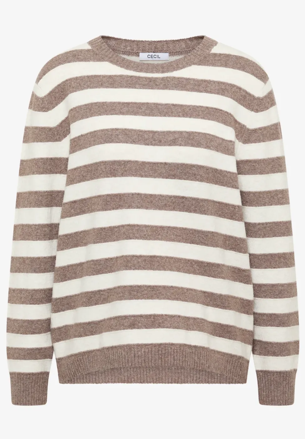 Gestreifter Melange Pullover