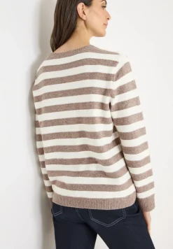 Gestreifter Melange Pullover
