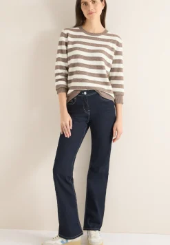 Gestreifter Melange Pullover