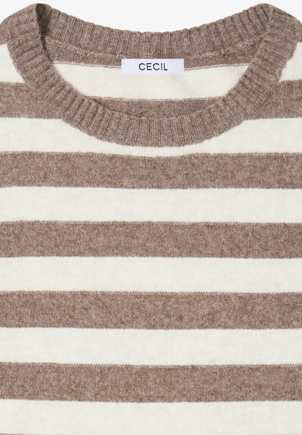 Gestreifter Melange Pullover