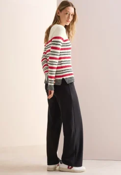 Gestreifter Mouliné Pullover