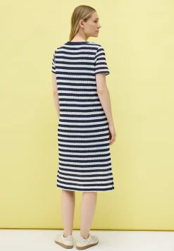 Gestreiftes Ajour-Kleid