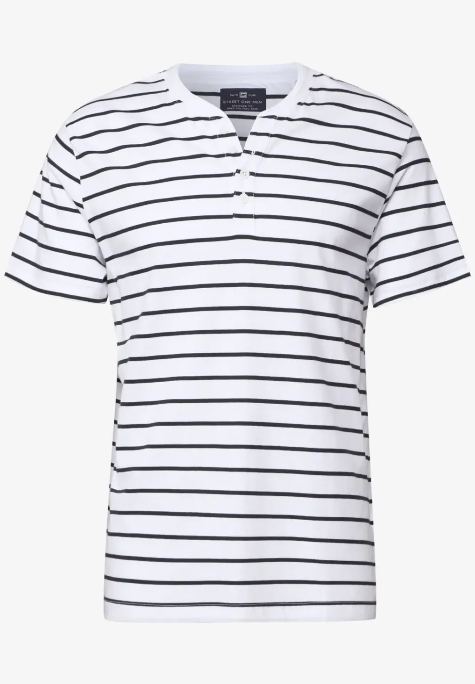 Gestreiftes Henleyshirt
