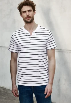 Gestreiftes Henleyshirt