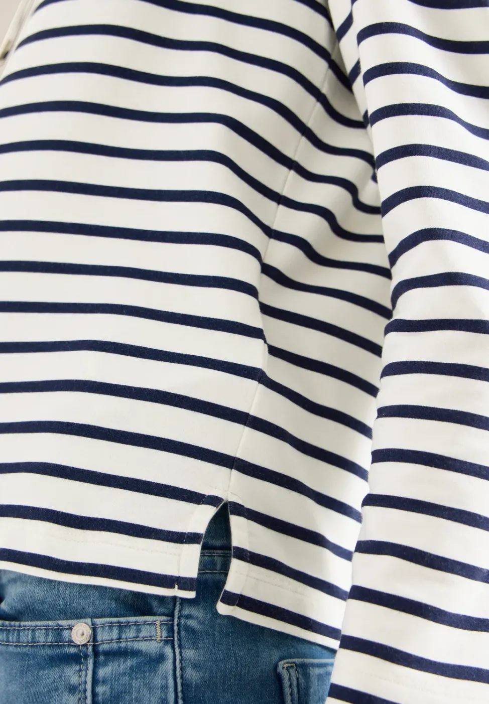 Gestreiftes Hoodie Shirt