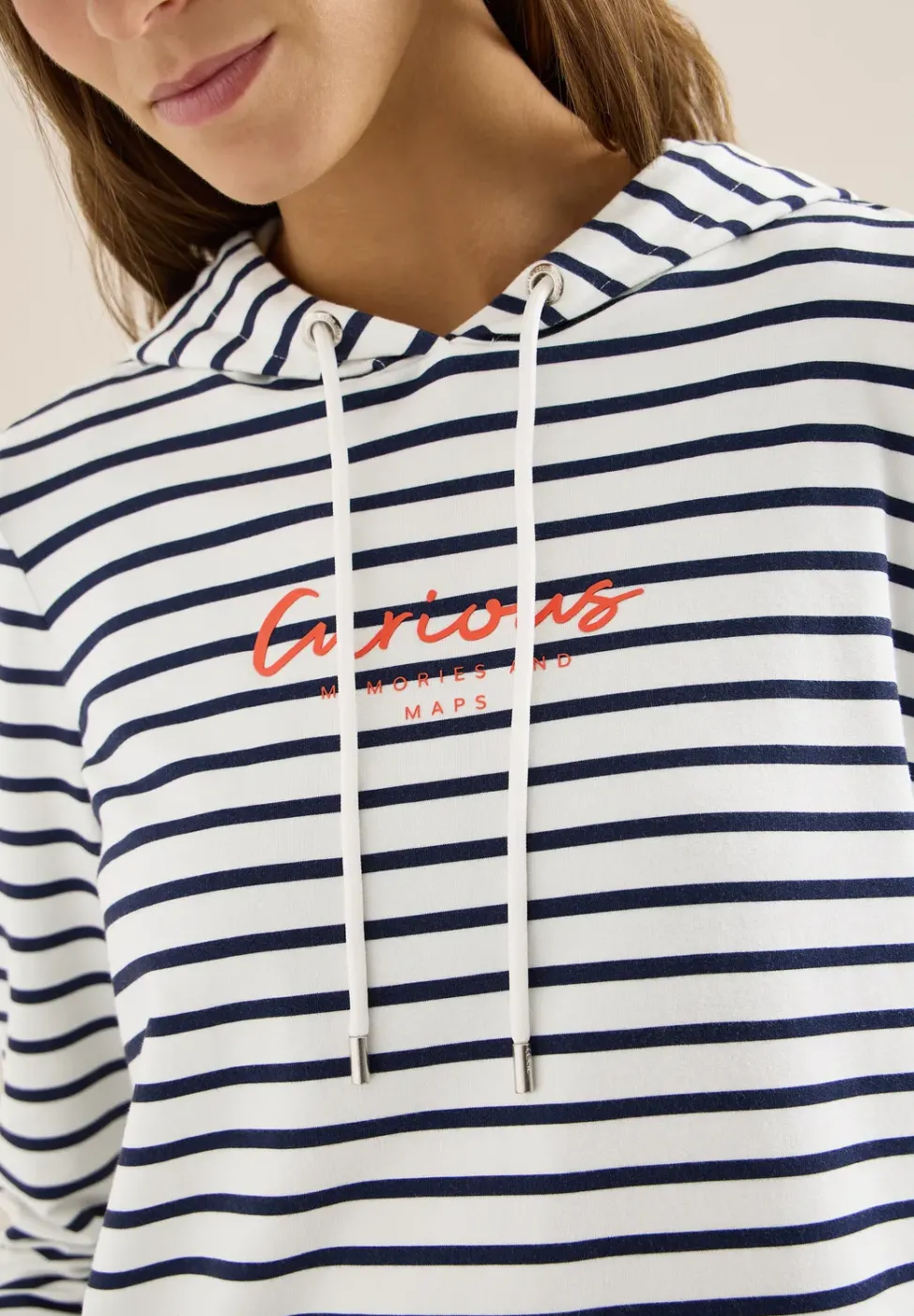 Gestreiftes Hoodie Shirt