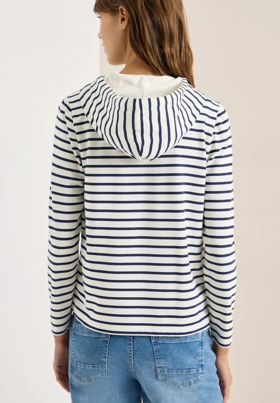 Gestreiftes Hoodie Shirt