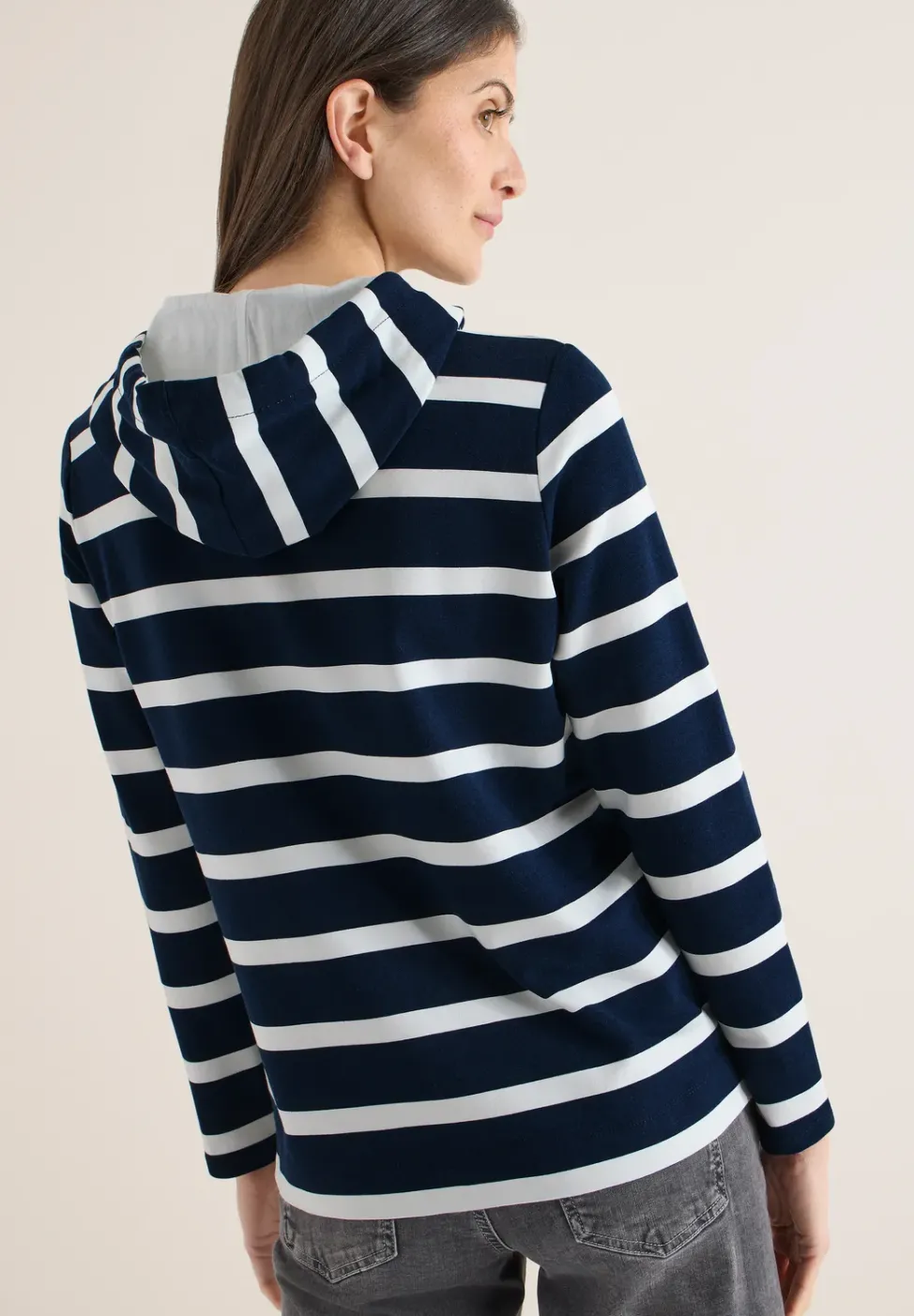 Gestreiftes Hoodieshirt
