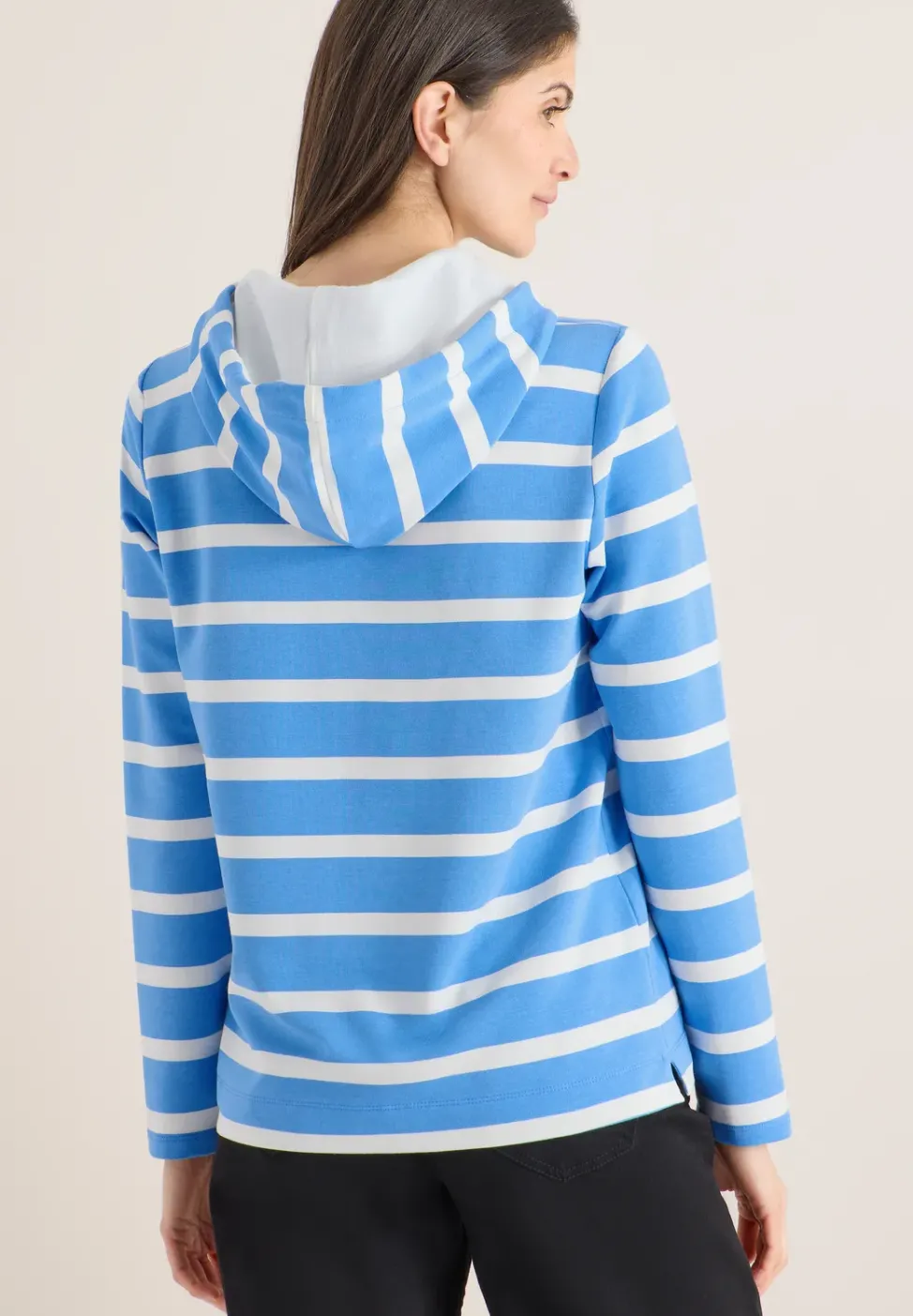 Gestreiftes Hoodieshirt
