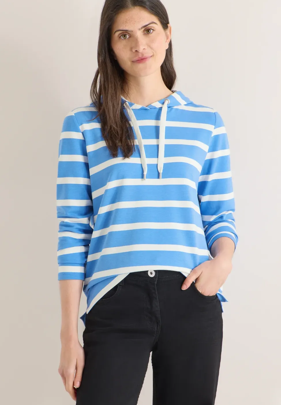 Gestreiftes Hoodieshirt