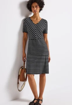 Gestreiftes Jersey-Kleid