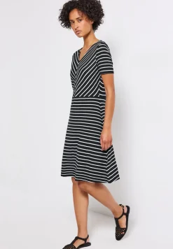 Gestreiftes Jersey-Kleid