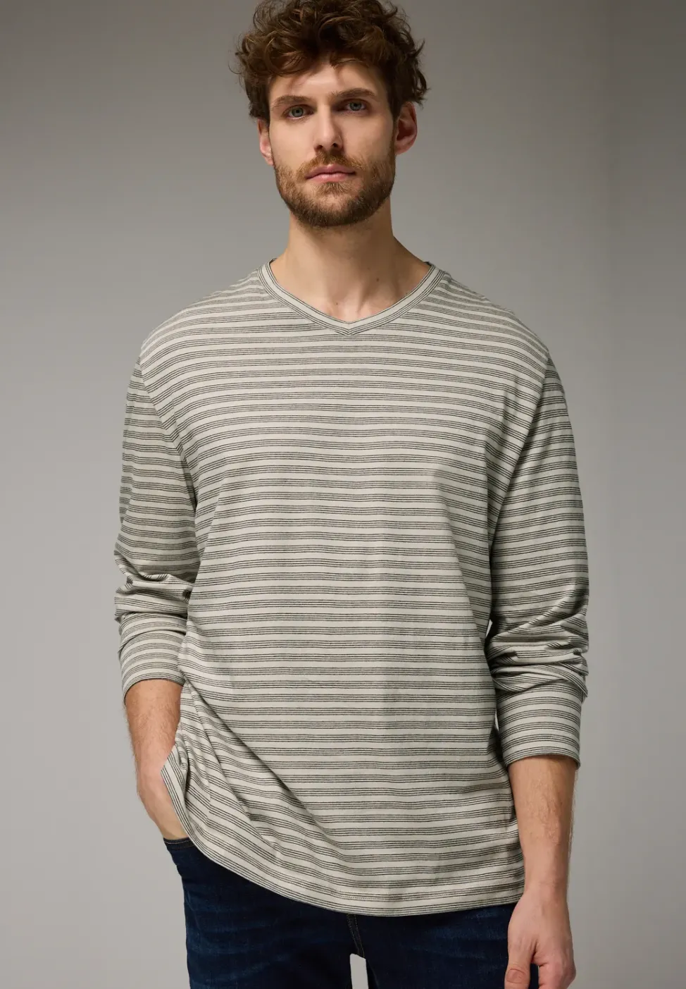 Gestreiftes Langarmshirt