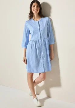 Gestreiftes Seersucker Kleid