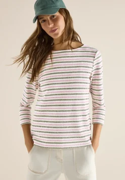 Gestreiftes Strukturshirt