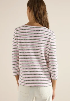 Gestreiftes Strukturshirt