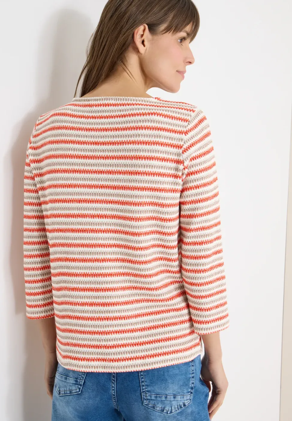 Gestreiftes Strukturshirt