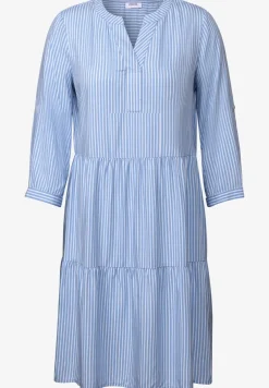 Gestreiftes Volant-Kleid