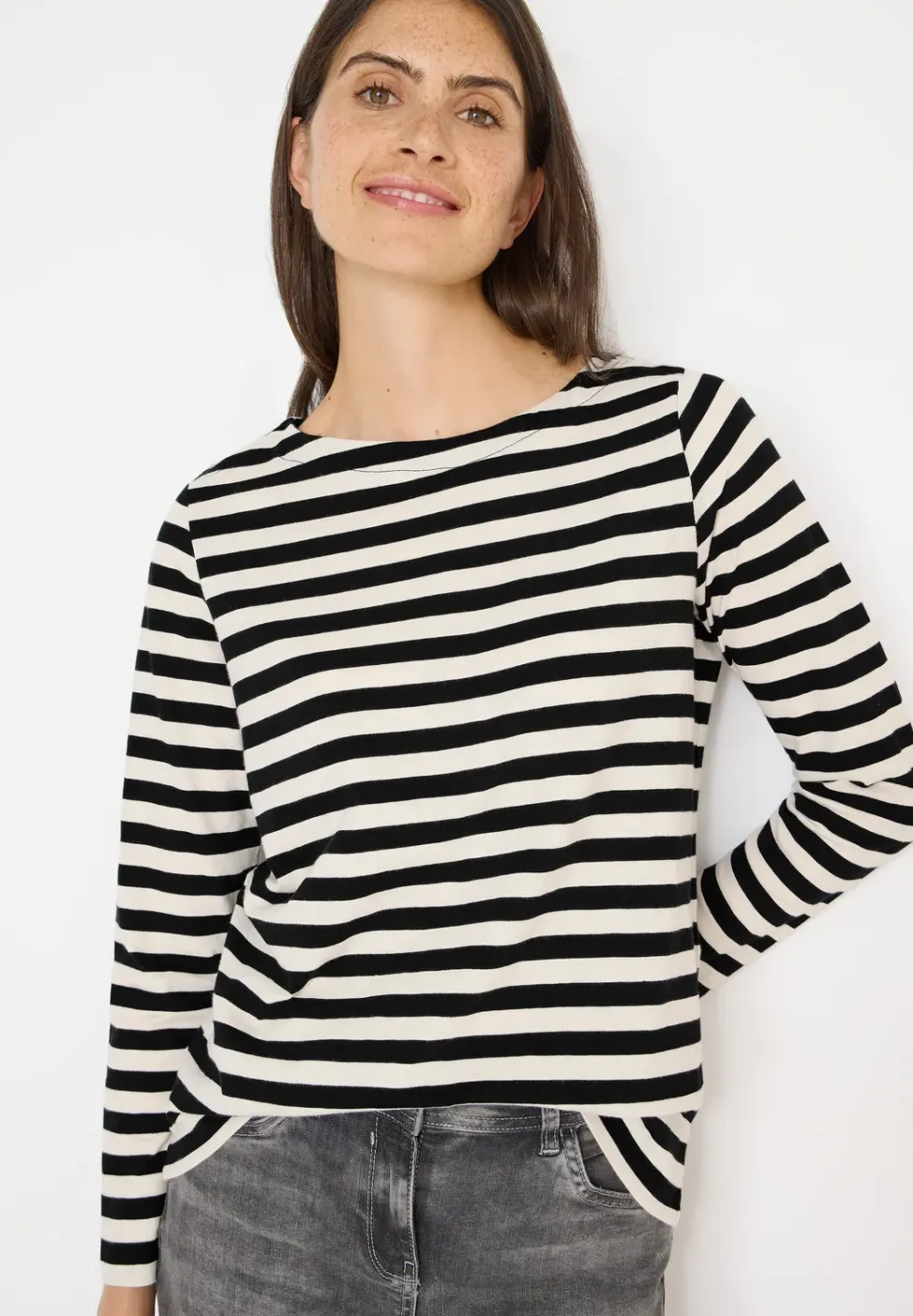 Gestreiftes Basic Shirt