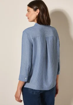 Gestreifte Seersucker Bluse