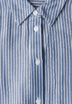 Gestreifte Seersucker Bluse