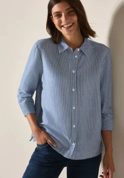 Gestreifte Seersucker Bluse