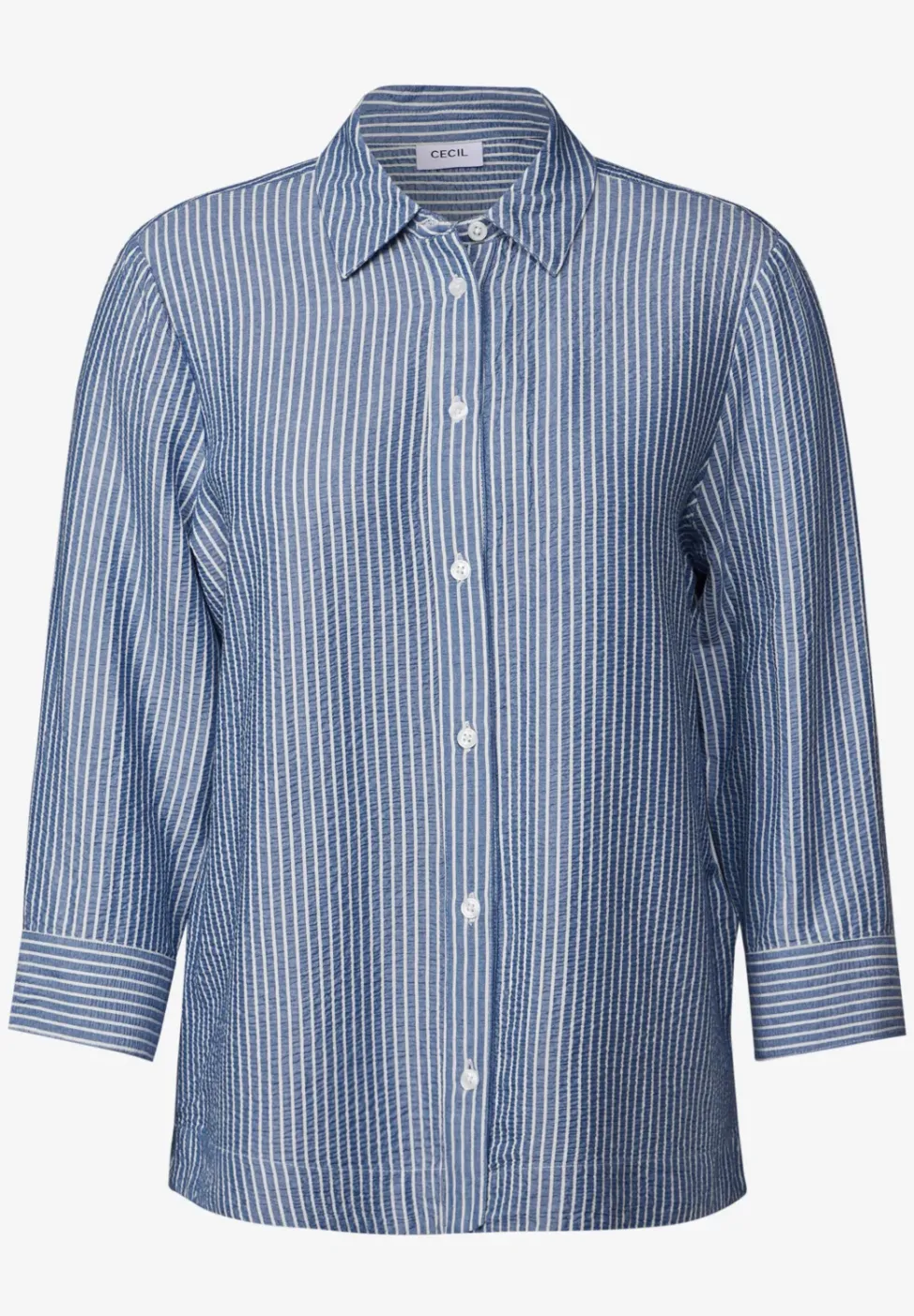 Gestreifte Seersucker Bluse