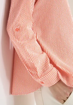 Gestreifte Seersucker Bluse