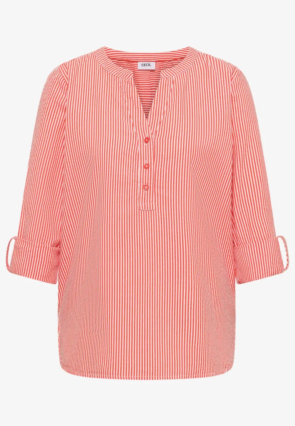 Gestreifte Seersucker Bluse