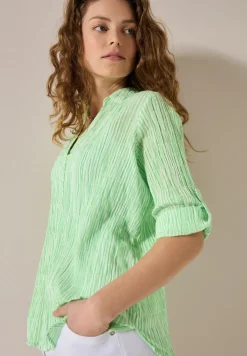 Gestreifte Seersucker Bluse