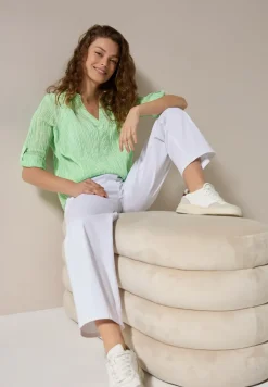 Gestreifte Seersucker Bluse