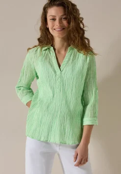 Gestreifte Seersucker Bluse