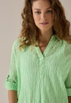 Gestreifte Seersucker Bluse