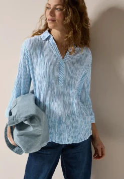 Gestreifte Seersucker Bluse