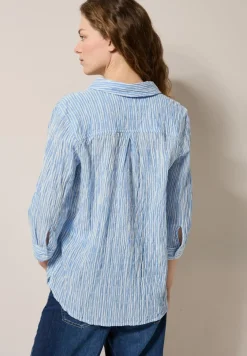 Gestreifte Seersucker Bluse