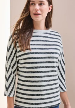 Gestreiftes Federgarn Shirt