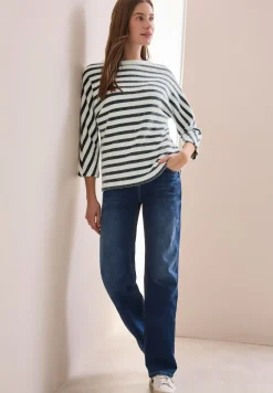 Gestreiftes Federgarn Shirt
