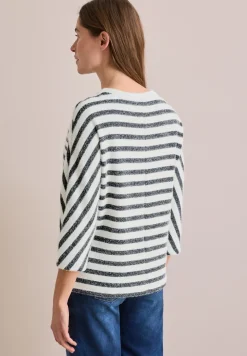 Gestreiftes Federgarn Shirt