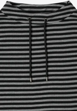 Gestreiftes Funnelneck Shirt