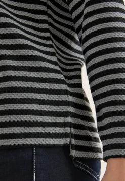 Gestreiftes Funnelneck Shirt