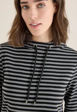 Gestreiftes Funnelneck Shirt