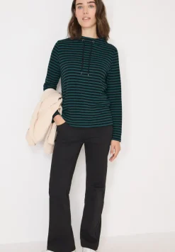 Gestreiftes Funnelneck Shirt
