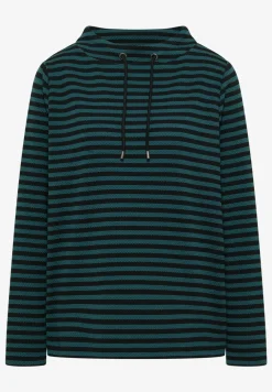Gestreiftes Funnelneck Shirt