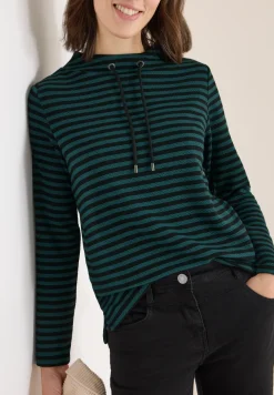 Gestreiftes Funnelneck Shirt