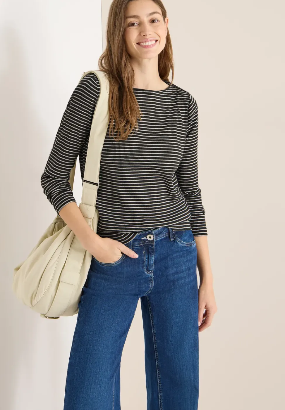Gestreiftes Langarmshirt