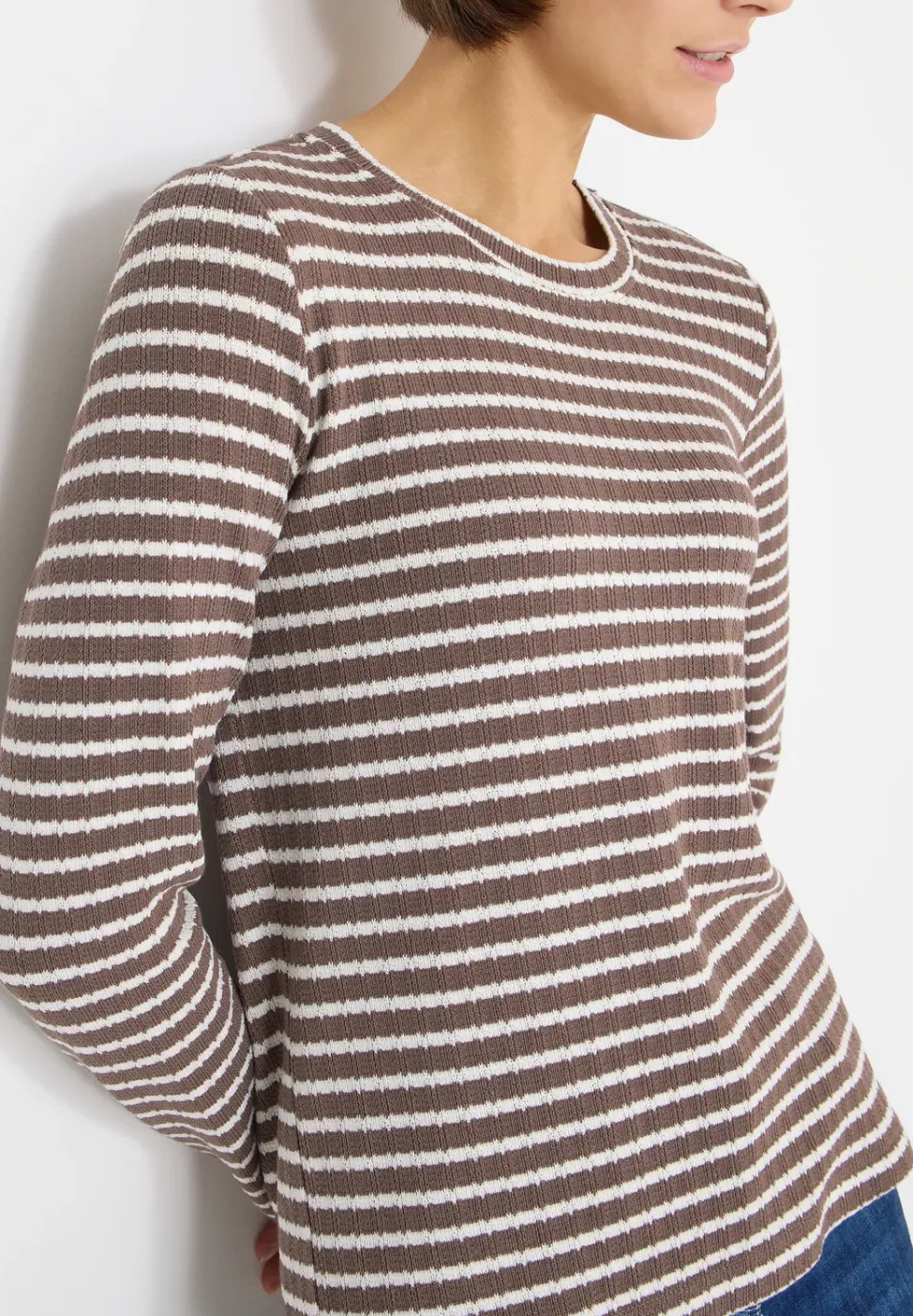 Gestreiftes Langarmshirt