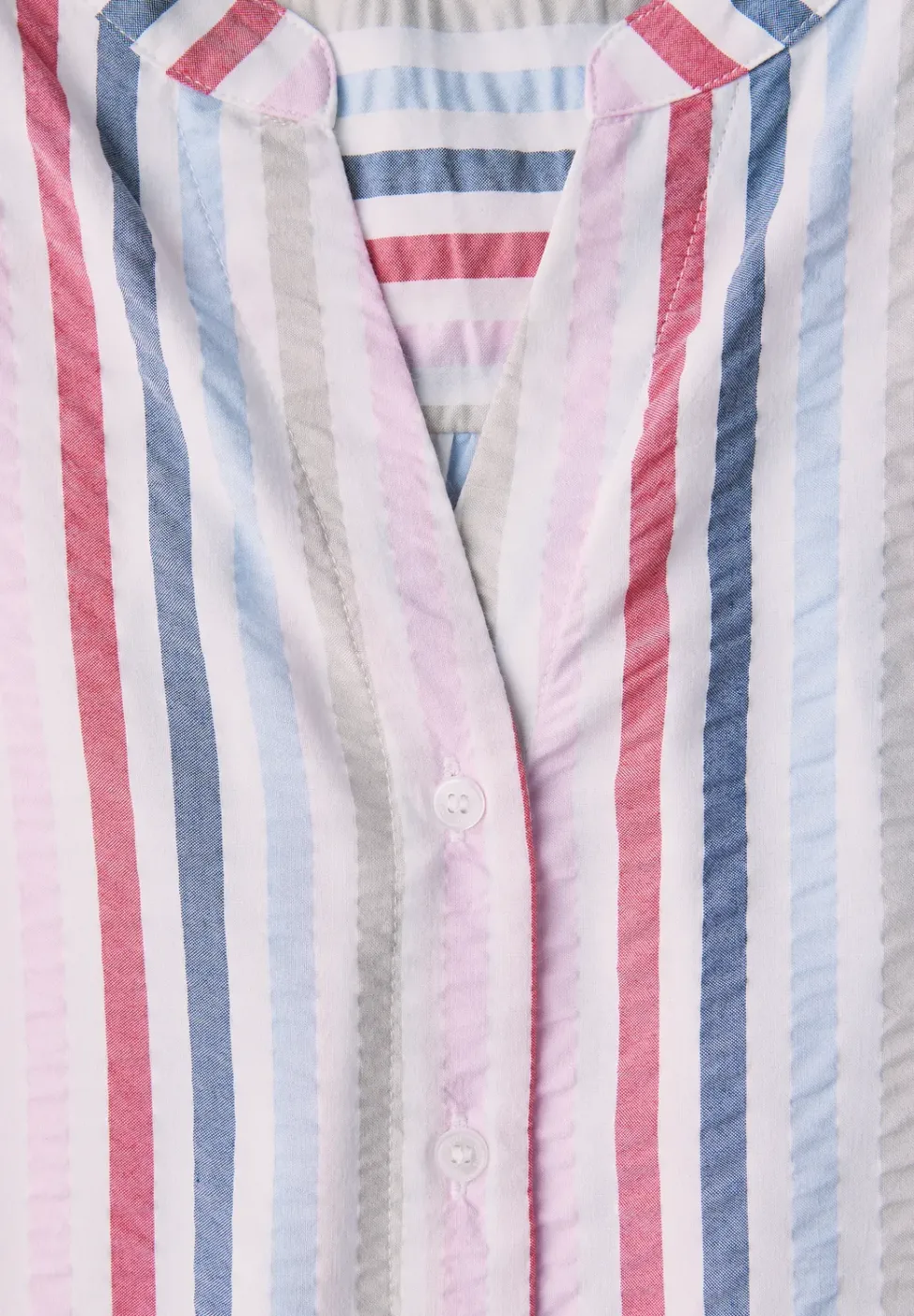Gestreifte Split Neck Bluse